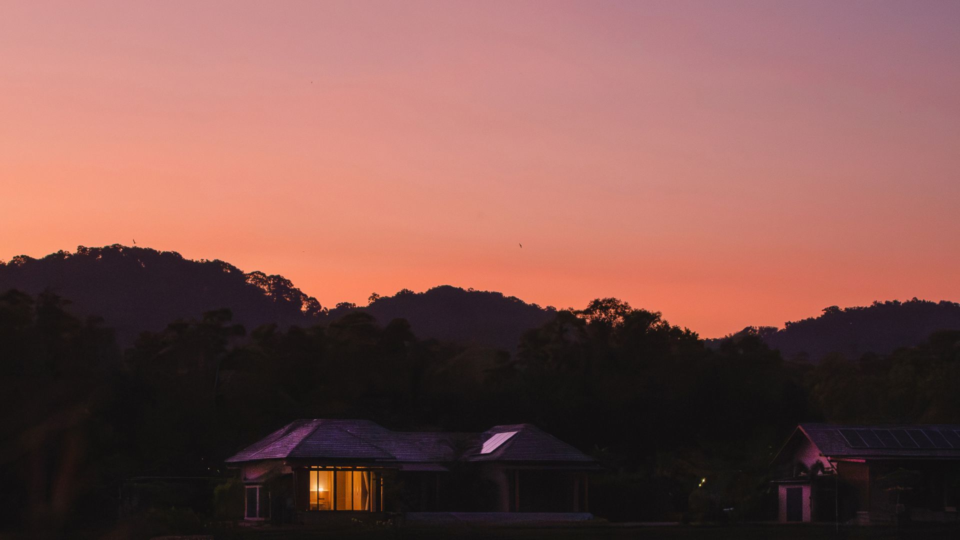 Evening at the villa